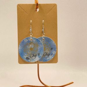Earrings-mixed media- collage